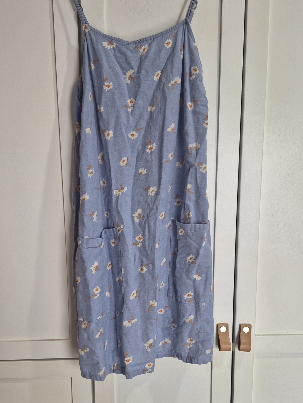 Billabong Blue Daisy Midi Slip Dress with Pockets